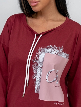 Женская туника мод.1714/2* / Бордовый