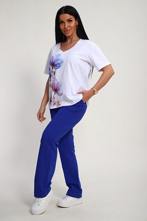 Женский костюм 19138 / васильковый