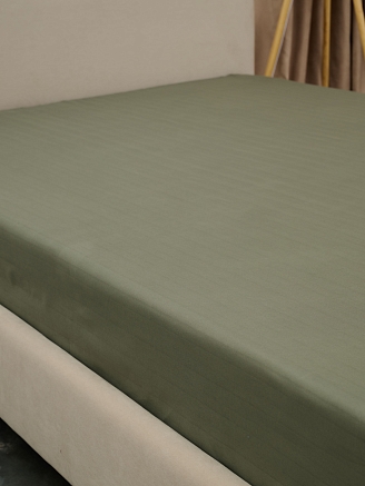 Простыня микрофибра-страйп / Хаки