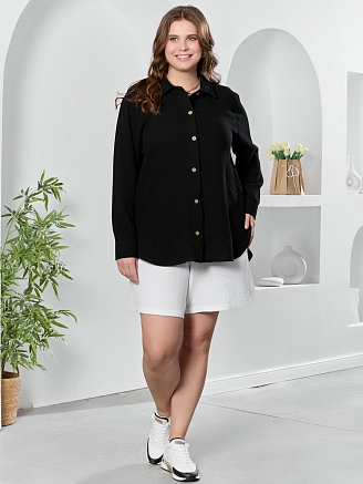 Женская рубашка Вуаль-6 / чёрный