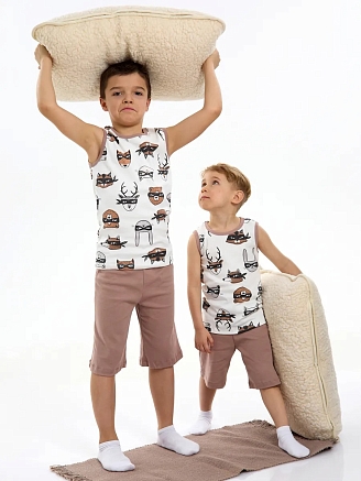 Детская пижама с шортами "Отдых" / Супергерои