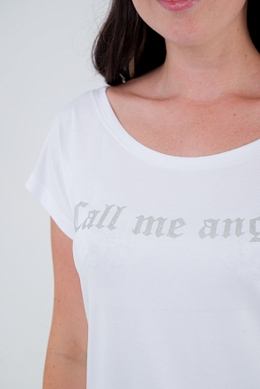 Футболка женская Лирика Call me angel / белый