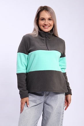 Женская толстовка КолорБлок 654 / Темно-серый