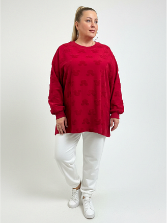 Женский свитшот Ребека / Махра Микки бордо