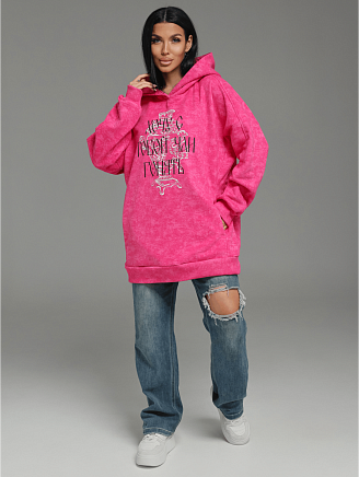 Женское худи Яхонт / Розовый варенка