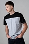 Мужская футболка 14482 / серый+черный
