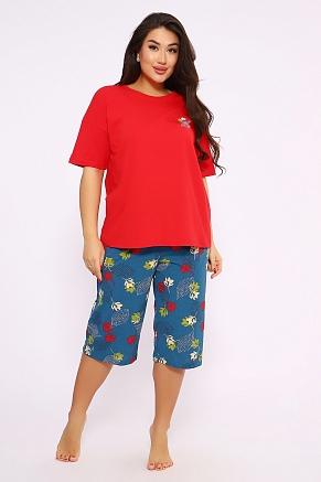 Женский костюм Листья 623 / Красный