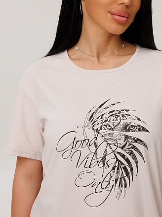 Женский костюм К-88(К) / Кремовый (надписи)