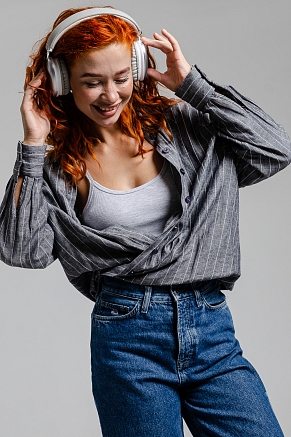 Женская майка 14437/1 / серый меланж