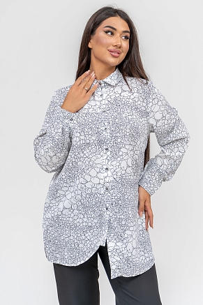 Женский костюм с брюками 31858 / белый