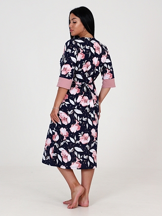 Женский халат Дамский ХК-245 / Крупные пионы