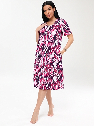 Женский халат Х-88(К) / Фуксия (узоры)