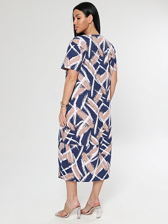 Женское платье Бохо ПлК-2965 / Бежевые мазки