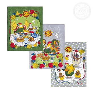 Набор полотенец рогожка / Угощение