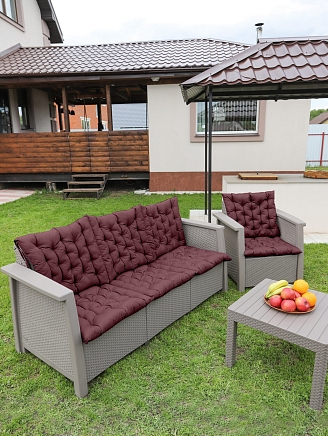Матрас для садовой мебели арт. MO55 / Бордовый