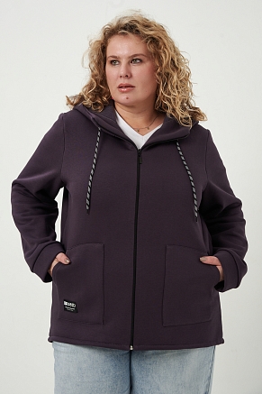 Женская толстовка 83606 / серо-фиолетовый