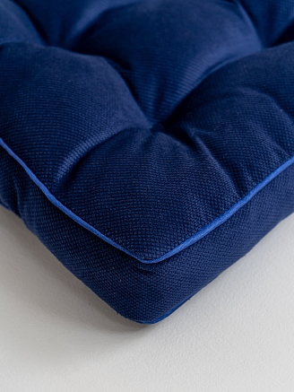 Подушка на стул с бортом / Синий