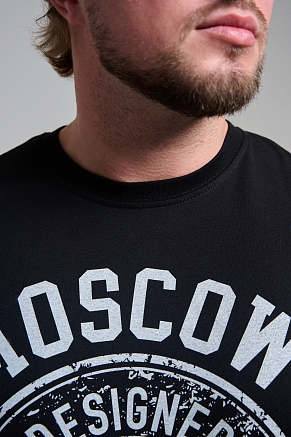 Мужская футболка 8503/1 / черный+Москва