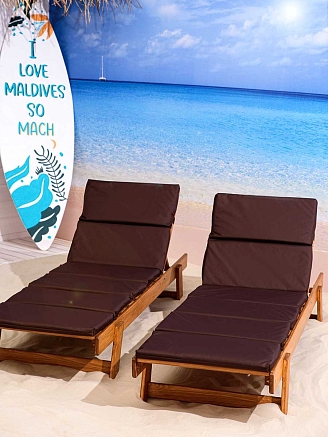 Матрас для шезлонга с сумкой арт. SZO / Коричневый