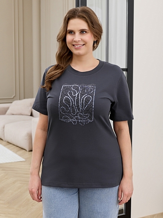 Женская футболка Соло-2 / антрацит