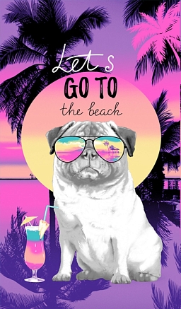 Полотенце банное вафельное №339 / Майами