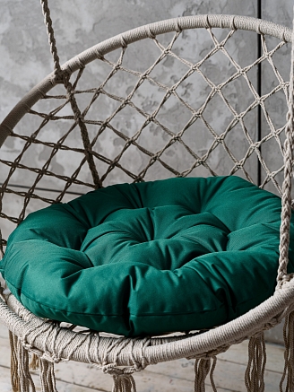Круглая подушка для подвесных качелей (оксфорд) / Зеленый