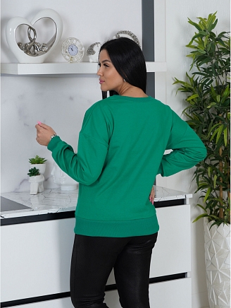 Женская кофта Молния / Зеленый
