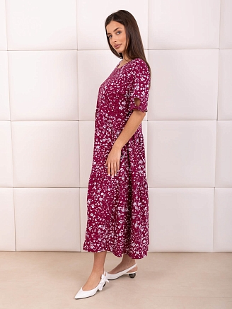 Женское платье мод.1872/20 / Бордовый