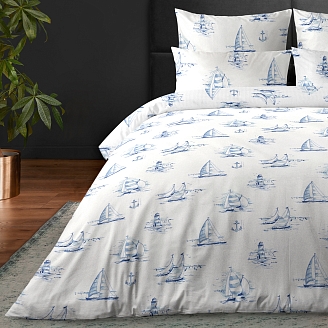 Комплект постельного белья "Verossa" Сатин / Regatta blue