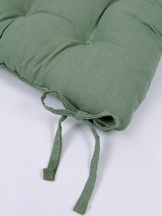 Комплект подушек на стул с завязками (бязь) 2 шт. / Хаки