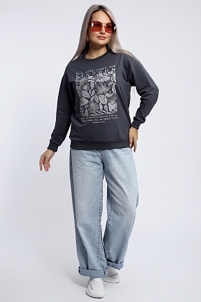 Женская толстовка 80047 / темно-серый