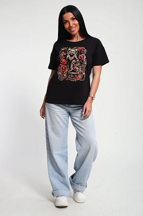 Женская футболка 85656 / черный