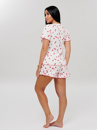 Женская пижама П-97(Каш) / Молочный (клубника)