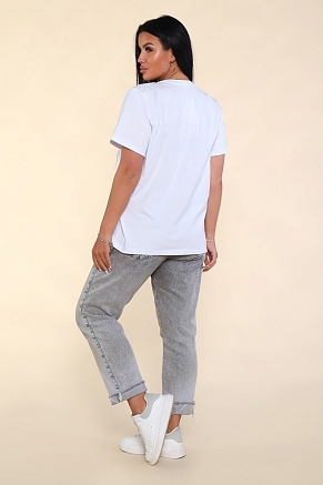 Женская футболка Тату Дракона-1 2218 / Белый