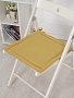 Комплект квадратных подушек на стул с завязками (2 шт.) / Желтый
