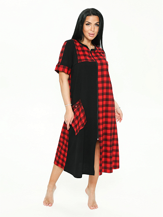 Женский халат Валерия / Клетка