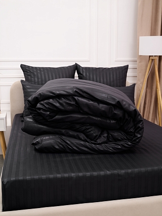 Пододеяльник микрофибра страйп / Графит