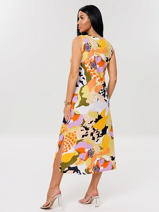 Женский сарафан С- 93(К) / Желтый (узоры)