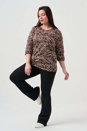 Женская блузка 21621 / коричневый