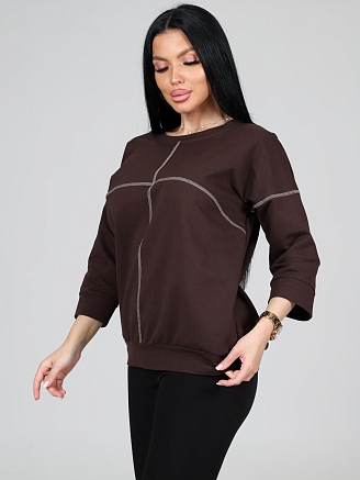 Женский свитшот Николет / коричневый