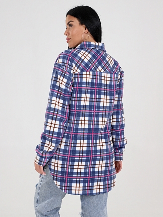 Женский жакет ЖФ-753 / Джинсовая клетка