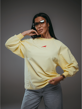 Женский свитшот Символ / Желтый