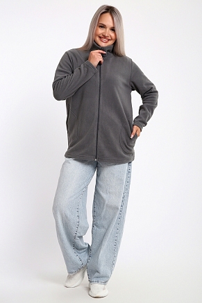 Женская толстовка на молнии 734 / Серый