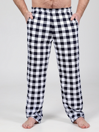 Мужские брюки БК-1439 / Сине-белые квадраты