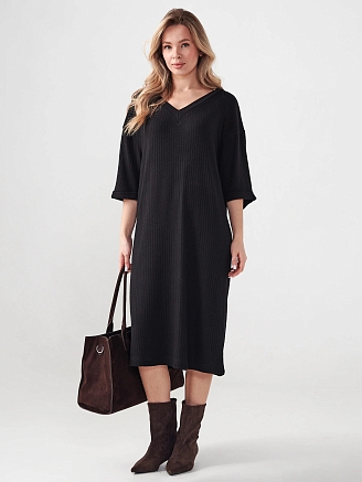 Женское платье "Ангора" 2418-Л / Черный