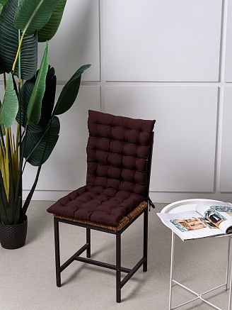 Подушка на стул со спинкой / Шоколад