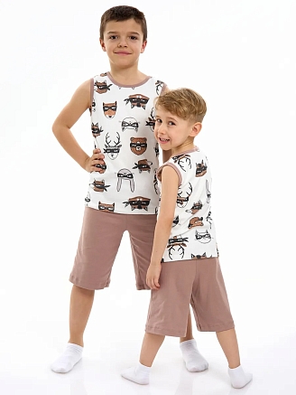 Детская пижама с шортами "Отдых" / Супергерои
