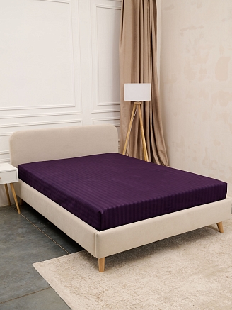 Простыня микрофибра-страйп / Фиолетовый