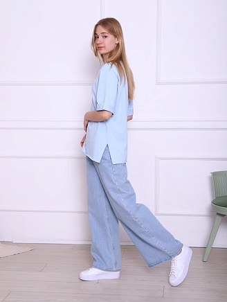 Женская футболка Кейт / Голубой