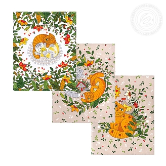 Набор полотенец рогожка / Мурлыка